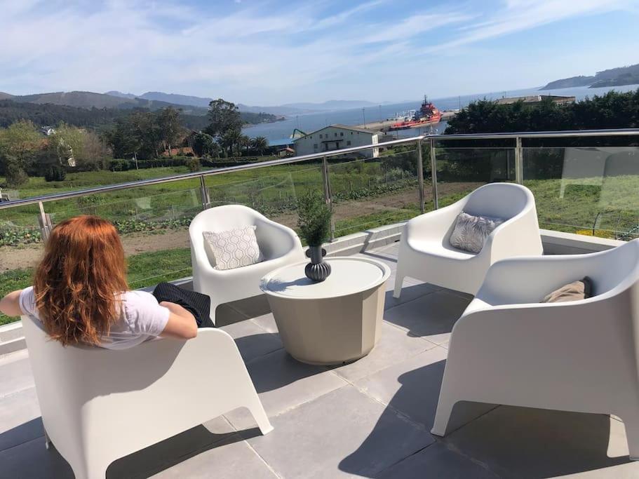 A Neida Casa Con Terraza Con Vistas Al Mar Villa Cee, Galicia Kültér fotó